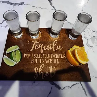Start your night off with a round of shots !