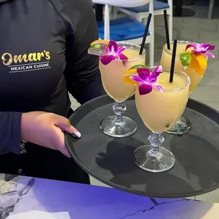 Refreshing frozen house margaritas