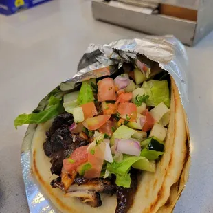 Jerk pita was amazing and super juicy