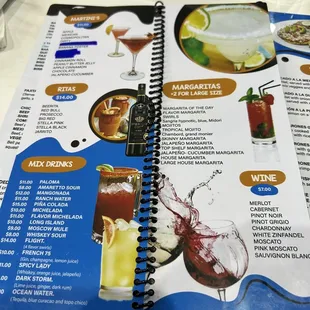Drink menu