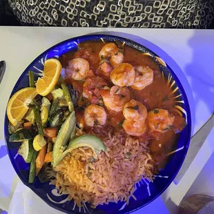 Camarones gringos plate