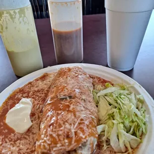 Cabaza burrito &amp; a horchata