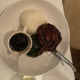 a plate of food on a table