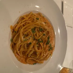 Parmesan crusted Chicken Linguine