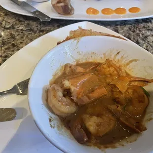 Shrimp and brown butter