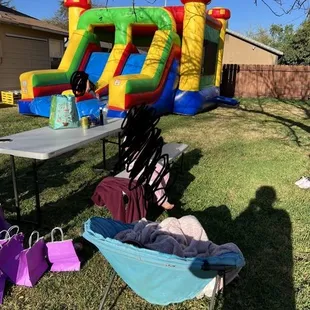 Double slides and big space for jumping inside