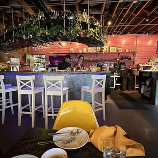 a table with bowls of food