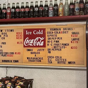 Oma's Jiffy Burger Menu