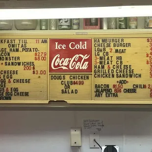 Oma's Jiffy Burger Menu