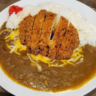 Pork katsu curry.
