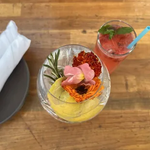 Build Your Own Gin and Tonic (mocktail behind)