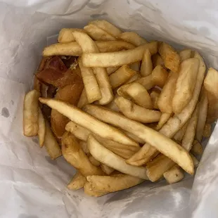 Bacon Cheeseburger Combo w/ avocado &amp; &quot;small&quot; side of fries. They definitely don&apos;t skimp here lol.