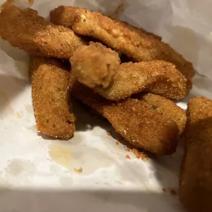 Salty fried zucchini