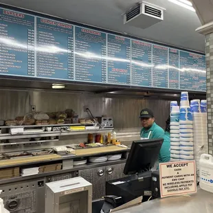 a man working at the counter