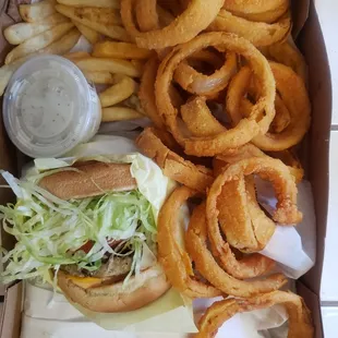 Onion rings were amazing