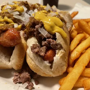 Detroit Coney's and fries!