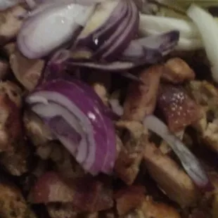 My cobb salad with onion
