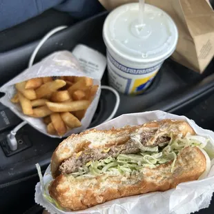 1/4 lb. Cheeseburger French Fries &amp; sprite