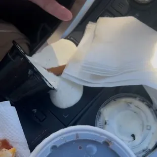 Spilled my ranch dressing oops