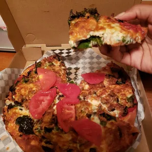 Small Popeyes (spinach) pizza