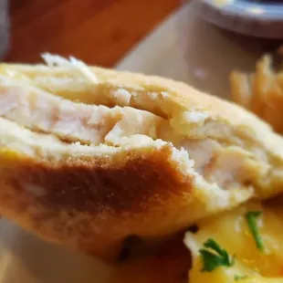 The moist turkey white meat fresh roll sandwich