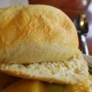 Good bread basket, no dinner rolls