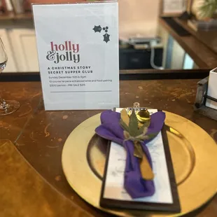 Flyer for Omega's Dec 15th Secret Supper Club