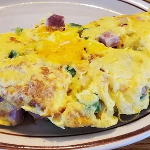 the omelet on the plate