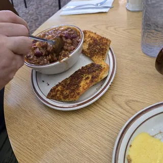 Bowl with Garlic Bread