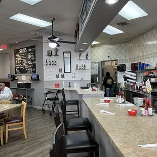 Clean and spacious dining counter