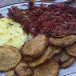 Homemade Corned Beef Hash and Eggs