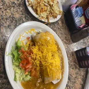 Breakfast burrito "senior size"