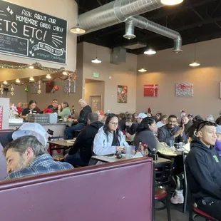 Busy morning, Christmas week.