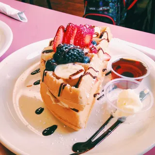 Banana Berry Stuffed Waffle