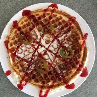 waffles, food