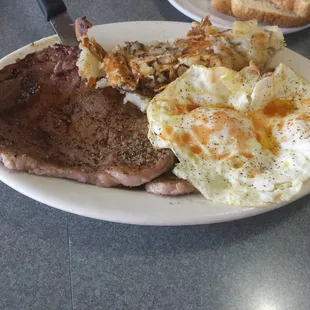 Steak and eggs