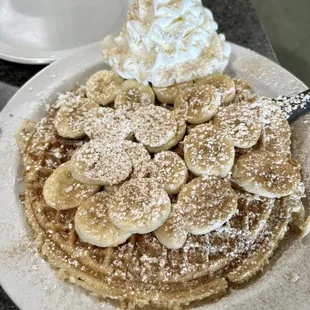 Old fashion, waffle, banana nut!