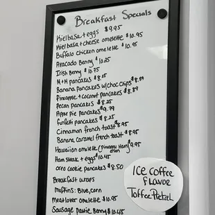 Specials board March 22 2023