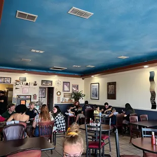 people eating in a restaurant