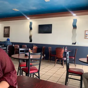 Seating in restaurant.