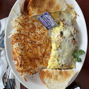 Hashbrown / Homefries and Omelette