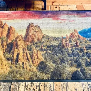 Garden of the Gods rug, a nice touch
