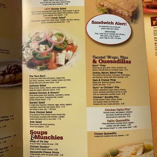 a menu for a mexican restaurant