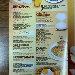a menu for a restaurant