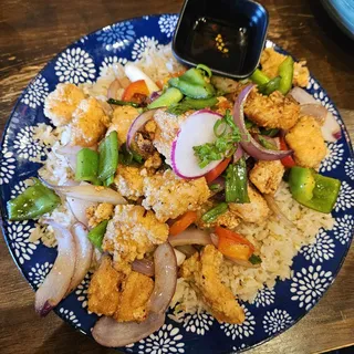 Grilled Salmon Fried Rice