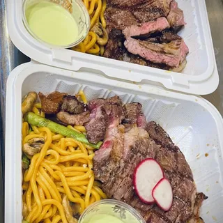 Rib Eye Garlic Noodles