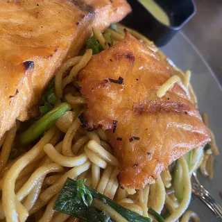 Grilled Salmon Garlic Noodles