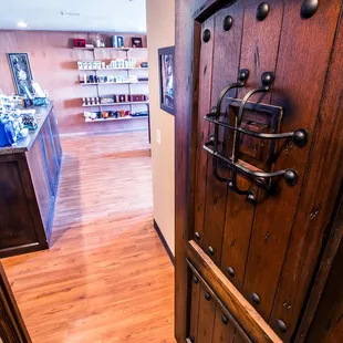 From the members lounge looking into the shop.