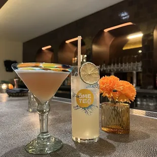 Left to right: Oaxaca Sour and Mezcal Mule