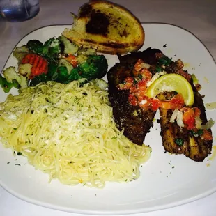 Blackened tilapia...not bad.